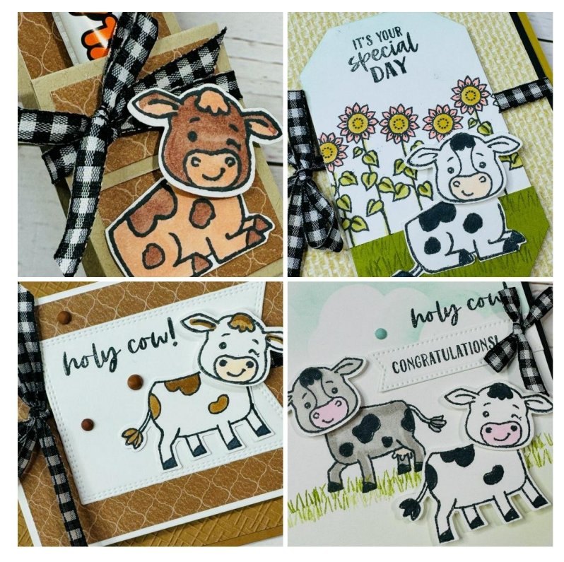 Four Projects using Cutest Cows Stamp Set and Punch - Tammy Loves Stamping